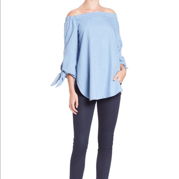 Tibi poplin off shoulder top, NWT, sz 6 - Picture 4 of 9